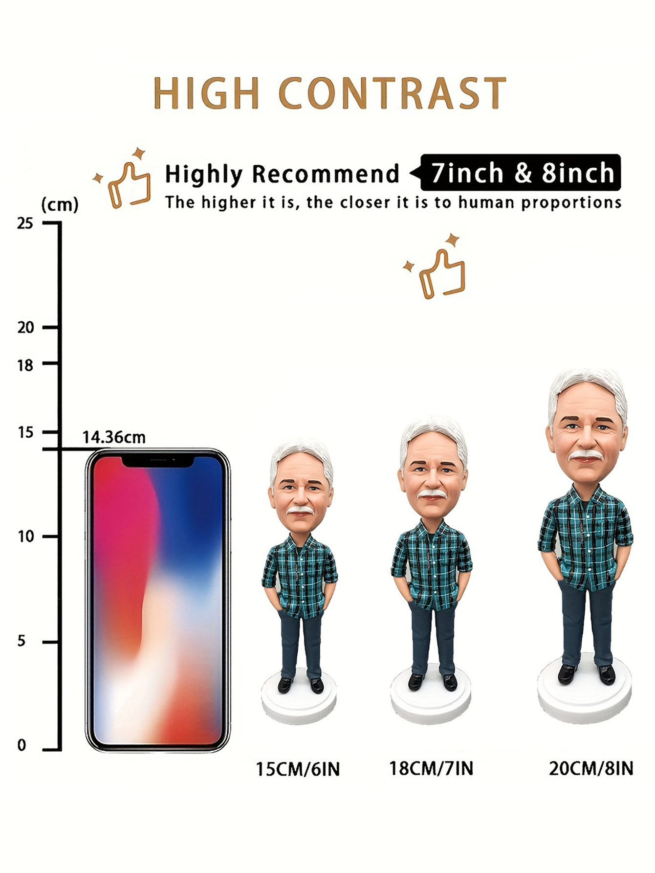 Custom Cartoon Clay Bobblehead - Gift for Dad